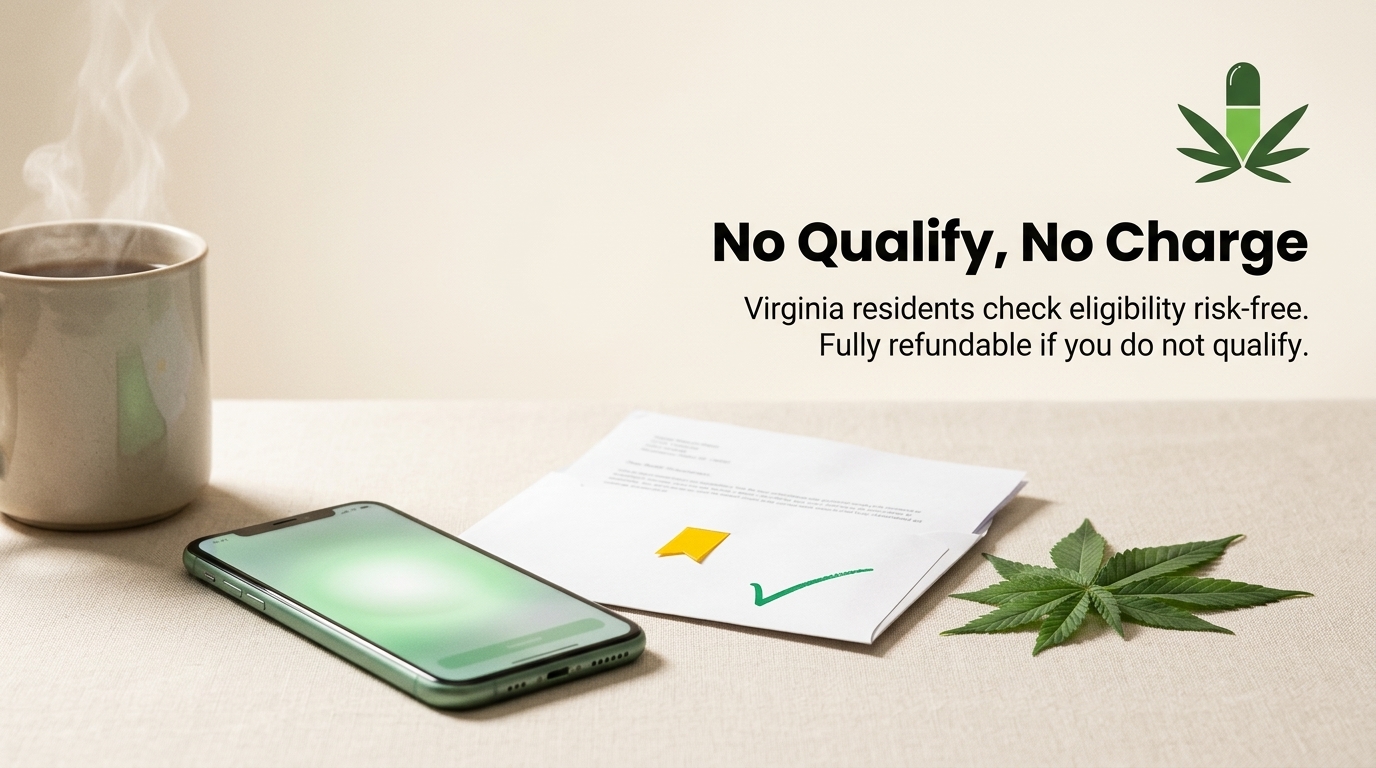 Virginia Residents: Check Medical Cannabis Eligibility Risk-Free with a Fully Refundable Consult