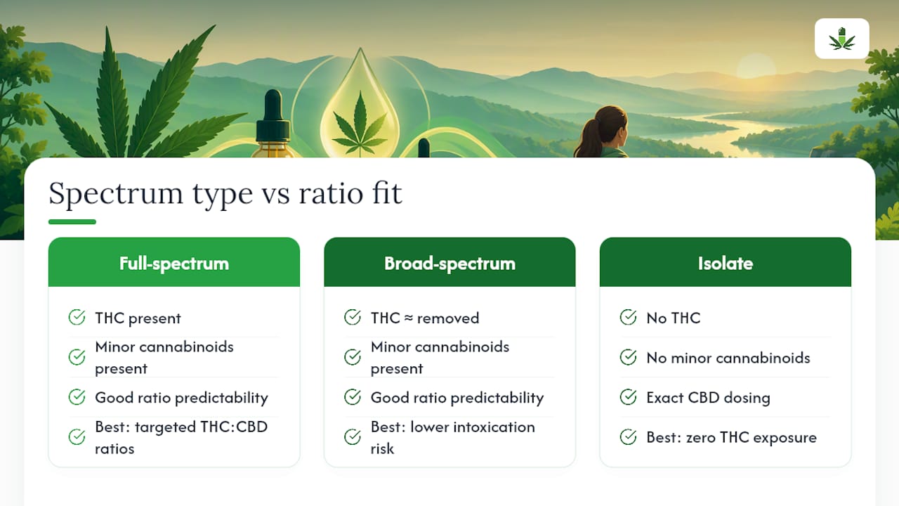Full-Spectrum, Broad-Spectrum, or Isolate: Which Fits Your Ratio Goals — overview diagram