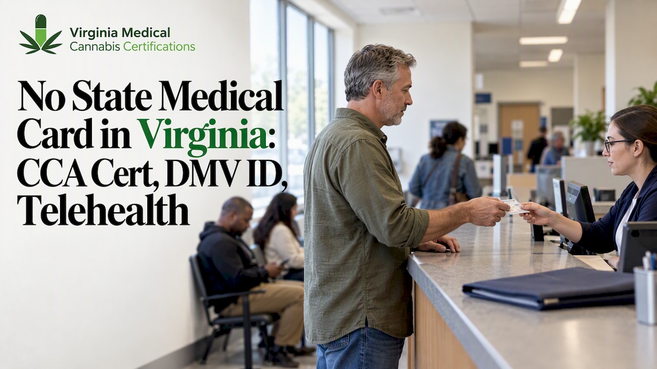 No State Medical Card in Virginia: CCA Cert, DMV ID, Telehealth