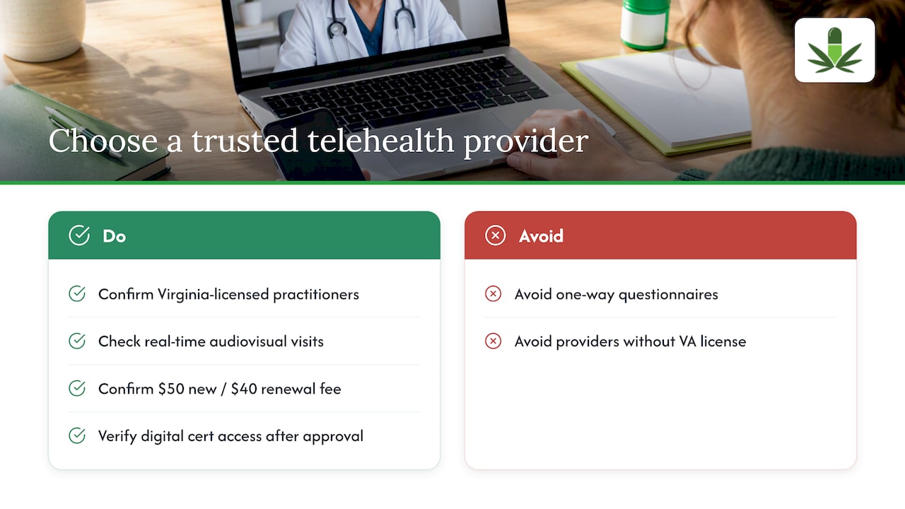 Choosing a Telehealth Provider You Can Trust — overview diagram