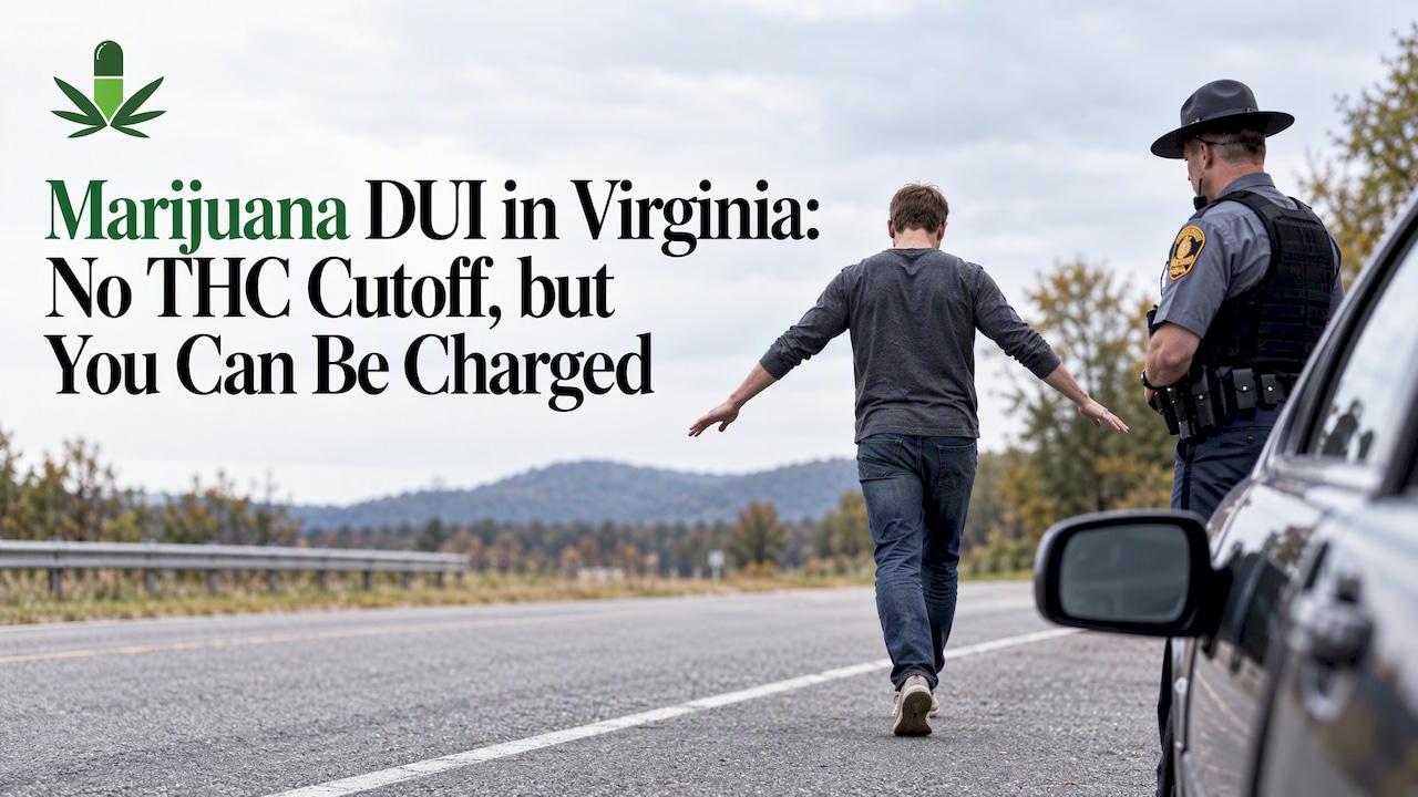 Marijuana DUI in Virginia: No THC Cutoff, but You Can Still Be Charged