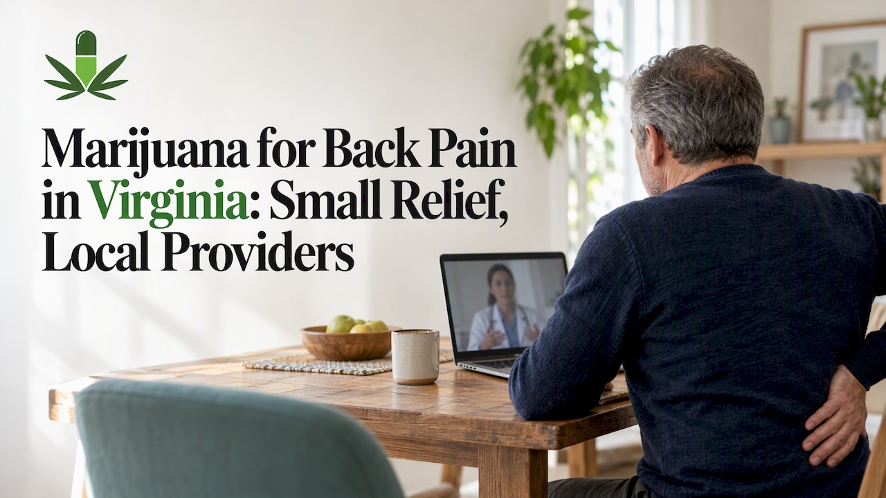 Marijuana for Back Pain in Virginia: Small Relief, Local Providers